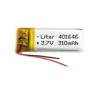 Batería 401646 LiPo 3.7V 310mAh 1.147Wh 1S 5C Liter Energy Battery para Electrónica Recargable teléfono portátil vídeo smartwatch Reloj GPS - No Apta para Radio Control 48x16x4mm (310mAh|401646)