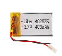 Batería 402035 LiPo 3.7V 400mAh 1.48Wh 1S 5C Liter Energy Battery para Electrónica Recargable teléfono portátil vídeo smartwatch Reloj GPS - No Apta para Radio Control 37x20x4mm (400mAh|402035)