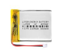 Batería 403442 LiPo 3.7V 550mAh 2.035Wh Recargable Conector PH2.0 (JST-PHR-02) Tipo B Litio: Asegúrese Que la polaridad del Dispositivo Coincide con la batería 44x34x4mm (PH2|550mAh|403442)