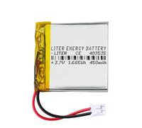 Batería 403535 LiPo 3.7V 450mAh 1.665Wh Recargable Conector PH2.0 (JST-PHR-02) Tipo B Litio: Asegúrese Que la polaridad del Dispositivo Coincide con la batería 37x35x4mm (PH2|450mAh|403535)