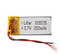 Batería 501535 LiPo 3.7V 250mAh 0.925Wh 1S 5C Liter Energy Battery para Electrónica Recargable teléfono portátil vídeo smartwatch Reloj GPS - No Apta para Radio Control 37x15x5mm (250mAh|501535)