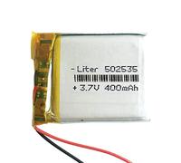 Batería 502535 LiPo 3.7V 400mAh 1.48Wh 1S 5C Liter Energy Battery para Electrónica Recargable teléfono portátil vídeo smartwatch Reloj GPS - No Apta para Radio Control 37x25x5mm (400mAh|502535)