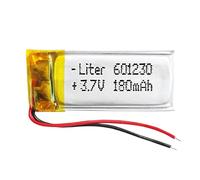 Batería 601230 LiPo 3.7V 180mAh 0.666Wh 1S 5C Liter Energy Battery para Electrónica Recargable teléfono portátil vídeo smartwatch Reloj GPS - No Apta para Radio Control 32x12x6mm (180mAh|601230)