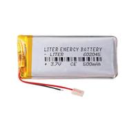 Batería 602045 LiPo 3.7V 500mAh 1.85Wh 1S 5C Liter Energy Battery para Electrónica Recargable teléfono portátil vídeo smartwatch Reloj GPS - No Apta para Radio Control 47x20x6mm (500mAh|602045)
