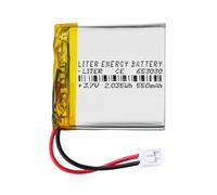 Batería 653030 LiPo 3.7V 550mAh 2.035Wh Recargable Conector PH2.0 (JST-PHR-02) Tipo B Litio: Asegúrese Que la polaridad del Dispositivo Coincide con la batería 32x30x6.5mm(PH2|550mAh|653030)