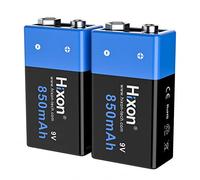 Batería 9V 850mAh Recargable Li-Ion para Sistema de Alarma de Multímetro con Detector de Humo 2 Pcs…