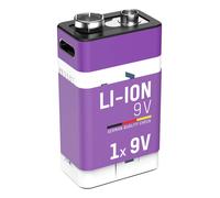 Batería 9V litio-ion bloque recargable USB-C con protección seguridad