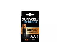 Duracell Optimum pilas alcalinas AA de 1,5 V (paquete de 4) LR6 MX1500