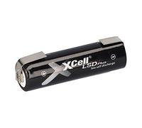 Batería AA Mignon LSD Plus NI-MH 1,2 V 2550 mAh Low Self-Discharge con soldadura U recargable - Larga duración - No requiere mantenimiento - Fiable - Batería de repuesto