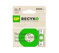 Blister 4 Baterías Recargables 1.2V 2600mAh ReCyko+ Ni-Mh - AA - GP