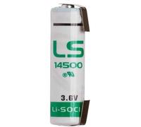 Batería AA Saft LS14500 con láminas en U para soldar U-Tags 3,6 V 2,6 Ah ER14505 desechable