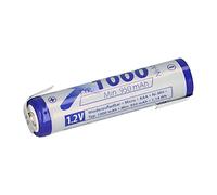 Batería AAA NiMH de 1,2 V 1000 mAh (Micro/HR03) - Con soldadura Z - Recargable, baja autodescarga - Ideal para paquetes de baterías, electrónica y modelismo