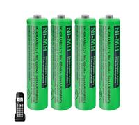 Batería AAA para teléfono (400 mAh, pilas AAA recargables para teléfonos inalámbricos, 1,2 V, Ni-MH, 400 mAh, para teléfonos Panasonic Gigaset, 4 unidades)