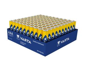 Batería AAA VARTA Longlife Power 1,5V Pack 100 unidades