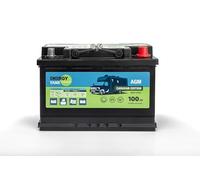 Batería AGM 12V 100Ah de Ciclo Profundo para Camper, Barco y Caravana | Batería estacionaria de 850A EN, sin mantenimiento, ideal para furgoneta, barco y sistemas de energía