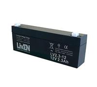 Batería AGM 12V 2.3Ah C-20 Sin Mantenimiento - Equipos Seguridad/Médicos/SAI/Comunicación/Emergencia | LIVEN LV2.3-12