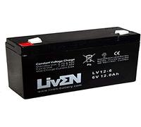 Batería AGM 6V 12Ah C-20 Sin Mantenimiento - Equipos Seguridad/Médicos/SAI/Comunicación/Emergencia | LIVEN LV12-6