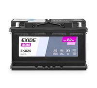 Batería AGM Exide 80Ah 800 A 12V Positivo Derecha 580901080 Start Stop