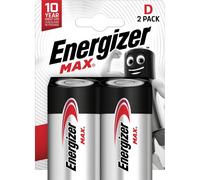 Batería alcalina Energizer MAX D 1.5V pack 2 piezas