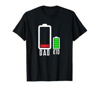 Batería baja 1 Un niño Nuevo papá papá Día del padre Niño soltero Camiseta