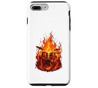 Batería banda de rock Drummer Flame Rocker para amantes de la batería Carcasa para iPhone 7 Plus/8 Plus