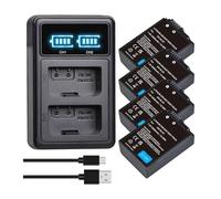 Batería Batmax EN-EL25 EN EL25 2080mAh + Cargador Dual, Compatible con Nikon, For Z50, Z50 II, Z30, Cargador De MH-32 De Cámara ZFC(4 Battery 1 Charger)