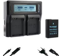 Batería Blumax para Nikon EN-EL14 / EN-EL14a 1050mAh + Cargador Doble para EN-EL14 / EN-EL14a Cargador Dual Compatible con Nikon DF-D3100-D3200-D3300-D3400-D5200-D5300-D5400-D5500