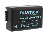 Batería Blumax reemplaza Panasonic DMW-BMB9 / DMW-BMB9E 890mAh Compatible con Panasonic Lumix DMC-FZ40 FZ82 FZ45 FZ47 FZ48 FZ60 FZ62 FZ70 FZ72 FZ100 FZ150 Leica V-Lux 2/3