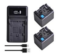 Batería BP-820 BP820 + Cargador USB LED, Compatible con Canon, VIXIA HF G30 G40 XA10 XA20 XA25 XA30 XA35 XA40 XA45 XA50 GX10 HFG21 HFG40 HFM300(2xBattery 1xCharger)