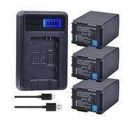 Batería BP-828, Compatible con Canon, For G26 G30 G40 G50 G60 G70, XA10, XA11, XA15, XA20, XA25, XA50, XA30, XA35, XA65, XA70, XA75, XF400(3Battery 1Charger)