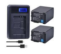 Batería BP-828, Compatible con Canon, For G26 G30 G40 G50 G60 G70, XA10, XA11, XA15, XA20, XA25, XA50, XA30, XA35, XA65, XA70, XA75, XF400(2Battery 1Charger)