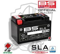 BS Battery 300672 btx7 a AGM SLA Batería de Moto, Color Negro