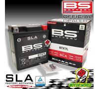BS Battery 300673 BTX7L AGM SLA - Batería para moto, color negro