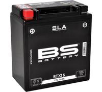 Batería BS SLA BTX16 12 V 14,7 Ah ACTIVADA TRIUMPH SUZUKI KAWASAKI HONDA