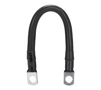 batería Calibre 2 | Cables Cobre estañado 2 AWG con terminales Anillo - Conector alimentación Positivo/Negativo para Autocaravana Moto Barco Marino Coche, /Rojo