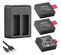 Bateria Camara Deportiva Borde Cuadrado & Cargador para Selecciona Modelos | 3 x 1350mAh Batería Recargable Compatible con Campark, Crosstour, APEMAN, Victure, Rollei 372, WOLFANG GA100, SJ4000, S009
