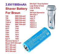 Batería Cameron Sino de 1900 mAh para Braun 3018765 6703925 703-0925 81377206 UR18500L 720 730 730cc