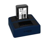 Batería + Cargador Doble Compact (USB) Compatible con NP-FH50, FP50 / Sony DSC-HX1, HX100(V), HX200(V) / Alpha 330.. / HDR-TG1.. e più - v. Lista - Cable USB Micro Incluido