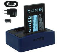 Batería + Cargador Doble (Enchufe+Coche+USB) Compatible con Drift HD (1080p), HD170 (Stealth), HD720 / Compatible con Toshiba Camileo H20 ... / Compatible con Ricoh Caplio RR10 UVM... Ver descripción