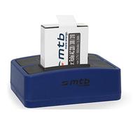 Batería + Cargador Doble (USB) para cámara Deportiva Rollei Actioncam 220, 300, 300 Plus, 310, 330, 333, 350, 415, 416, 422 (Contiene Cable Micro USB)