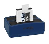 Batería + Cargador Doble (USB) para cámara Deportiva Rollei Actioncam 425, 426 (4K 2160p) - Contiene Cable Micro USB