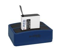 Batería + Cargador Doble (USB) para cámara Deportiva Rollei Actioncam 430 (4k Full HD WiFi) - Contiene Cable Micro USB