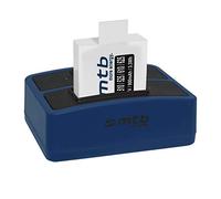 Batería + Cargador Doble (USB) para Rollei Actioncam AC 372, 510, 525, 610, 625 - Contiene Cable Micro USB