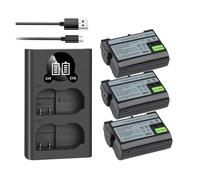 Batería/Cargador For Cámara, Compatible con Nikon Z5, Z6, Z7, D780, D750, D810, D7000, D7500 Y Z6 II(3Battery with Charger)