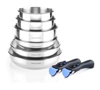 Batería Cocina Inducción ARTHUR MARTIN Acero Inoxidable, AM5538, 8 Unidad, Mango