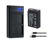 Batería Compatible con Canon LP-E17 con Cargador for Rebel T6i, T7i, T6s, Kiss X8i, EOS 77D, 750D, 760D, 200D, 800D, 8000D, 1300 mAh(1 Battery 1Charger)