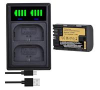 Batería Compatible con Canon LP-E6P for EOS R5 R6 R7 R EOS 5DS R 5D Mark II Mark III 6D 7D 80D 90D 2850mAh(1 Battey 1 Charger)