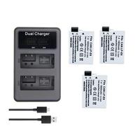 Batería Compatible con Canon LP-E8 for Rebel 550D, 600D, 650D, 700D, Rebel X4, X5, X6i y X7 (1800 mAh)(3 Battery Set)