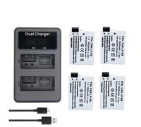 Batería Compatible con Canon LP-E8 for Rebel 550D, 600D, 650D, 700D, Rebel X4, X5, X6i y X7 (1800 mAh)(4 Battery Set)