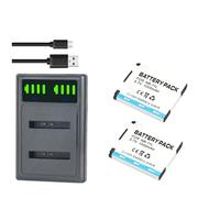 Batería Compatible con Canon PowerShot A2300, A2400, A2500, A2600, A3400, A3500 IS, NB-11L de 1000 mAh con Cargador LCD.(2 B with Charger)